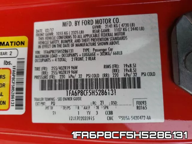 1FA6P8CF5H5286131 фото 2
