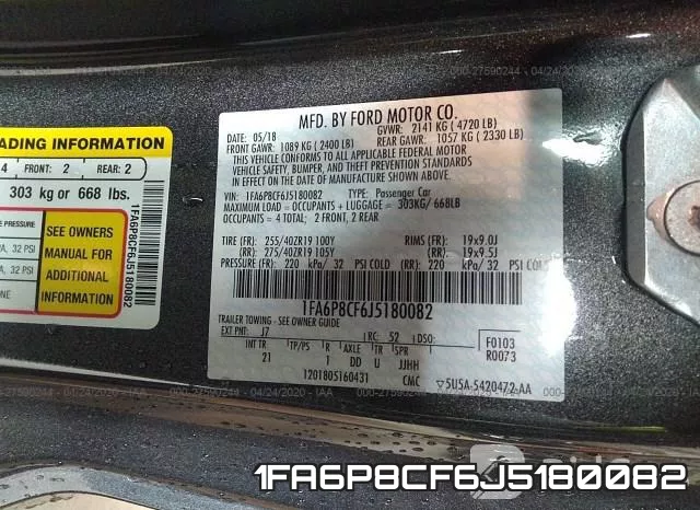 1FA6P8CF6J5180082 фото 10