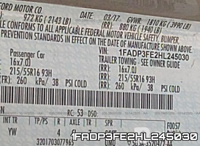1FADP3FE2HL245030 фото 10