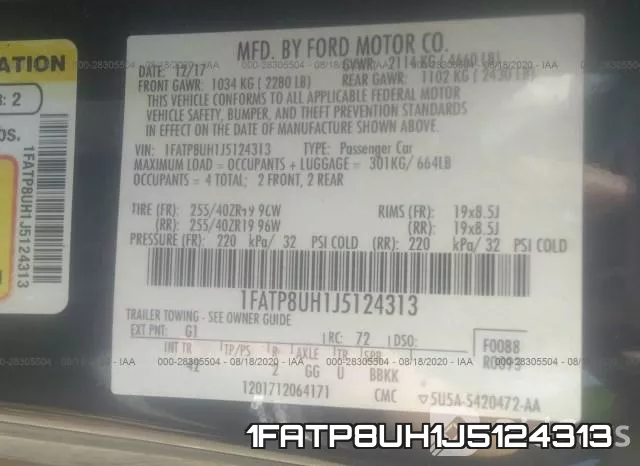 1FATP8UH1J5124313 фото 10