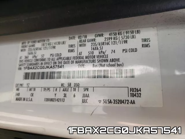 1FBAX2CG0JKA57541 фото 2