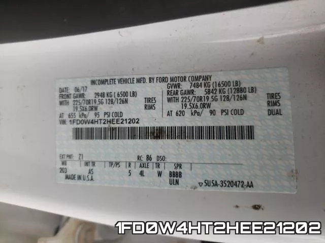 1FD0W4HT2HEE21202 фото 2