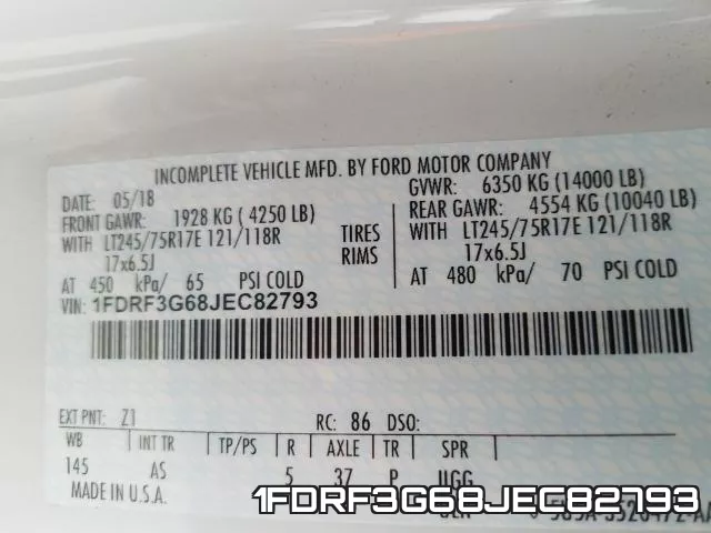 1FDRF3G68JEC82793 фото 2