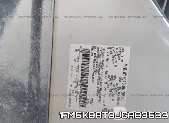 1FM5K8AT3JGA83533 фото 10