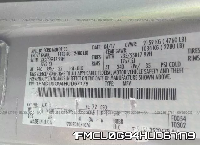 1FMCU0G94HUD67179 фото 10