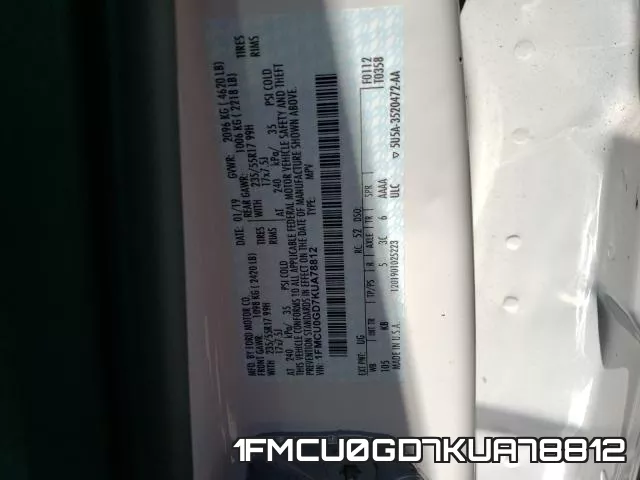 1FMCU0GD7KUA78812 фото 2