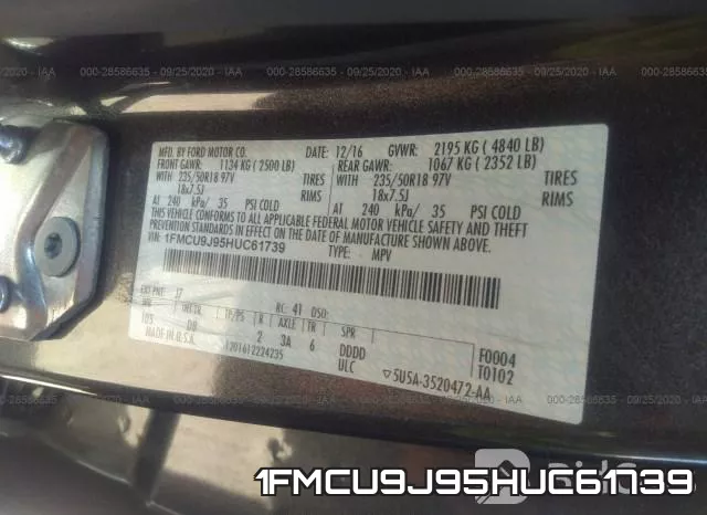1FMCU9J95HUC61739 фото 10