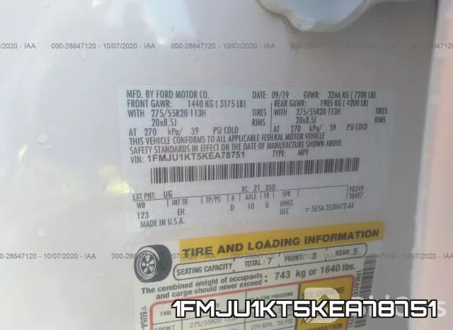1FMJU1KT5KEA78751 фото 10