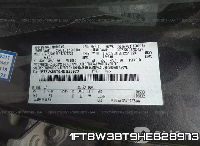 1FT8W3BT9HEB28973 фото 10