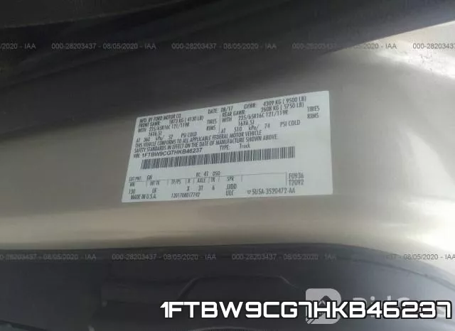 1FTBW9CG7HKB46237 фото 10