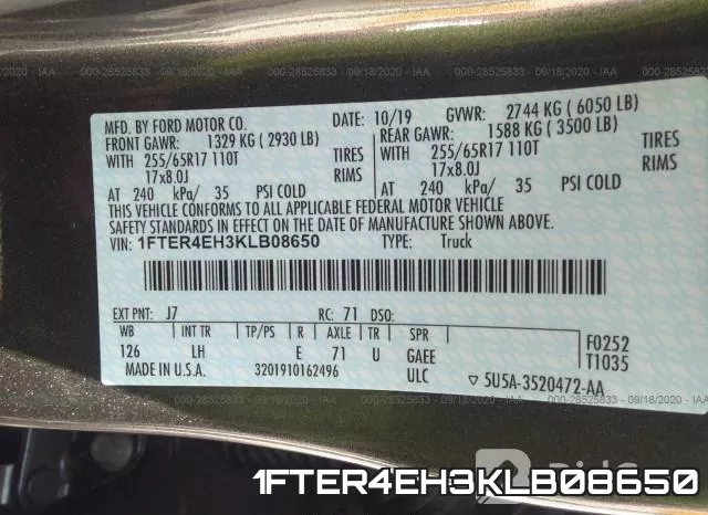 1FTER4EH3KLB08650 фото 10