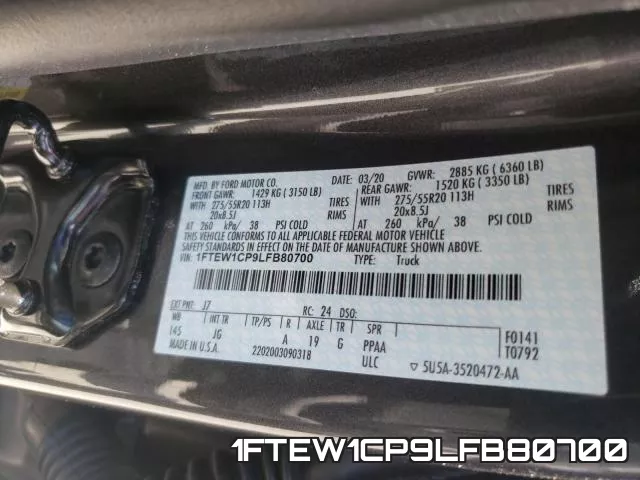 1FTEW1CP9LFB80700 фото 2