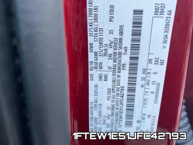 1FTEW1E51JFC42793 фото 2