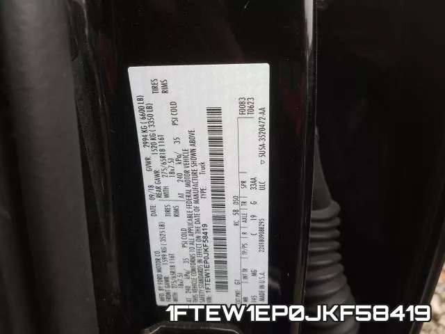 1FTEW1EP0JKF58419 фото 2