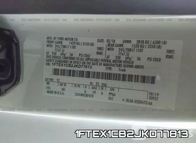 1FTEX1CB2JKD77813 фото 10