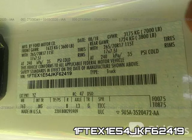 1FTEX1E54JKF62419 фото 10