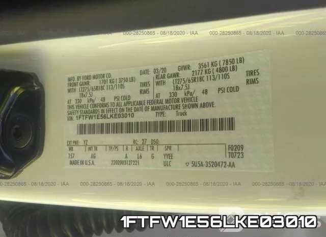 1FTFW1E56LKE03010 фото 10