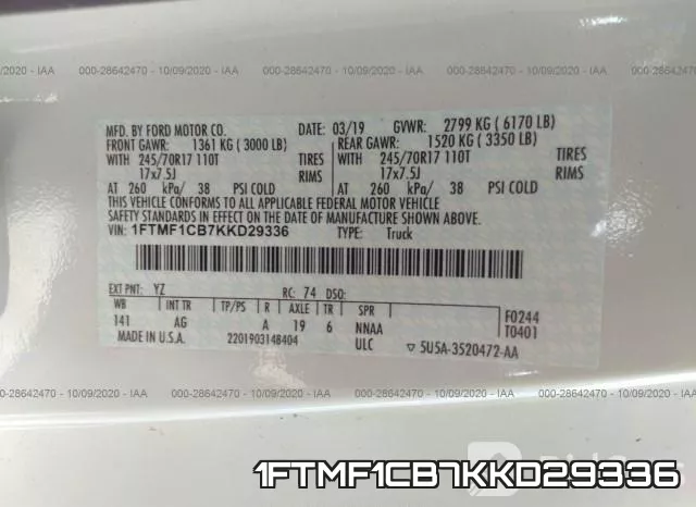 1FTMF1CB7KKD29336 фото 10