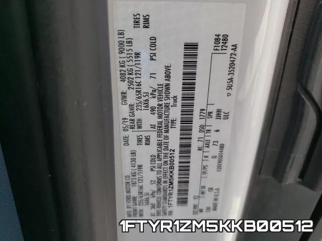 1FTYR1ZM5KKB00512 фото 2