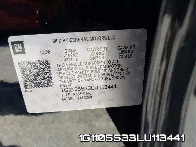1G1105S33LU113441 фото 2