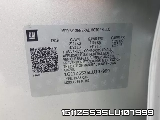 1G11Z5S35LU107999 фото 2