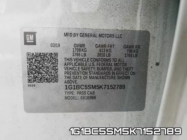 1G1BC5SM5K7152789 фото 2