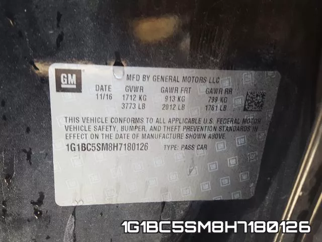 1G1BC5SM8H7180126 фото 2