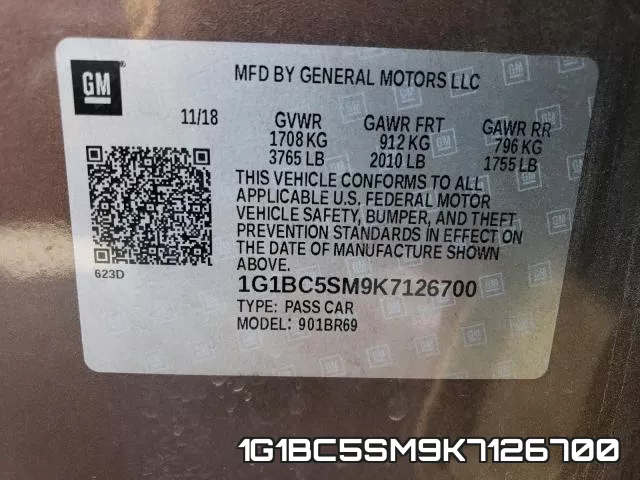 1G1BC5SM9K7126700 фото 2