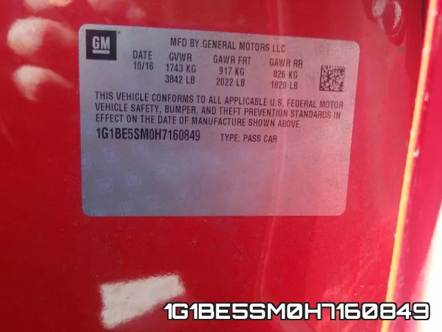 1G1BE5SM0H7160849 фото 2