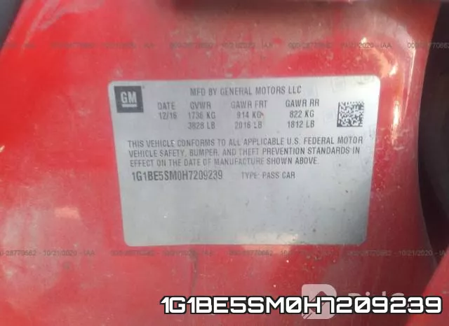 1G1BE5SM0H7209239 фото 8
