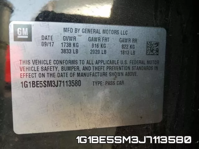 1G1BE5SM3J7113580 фото 2
