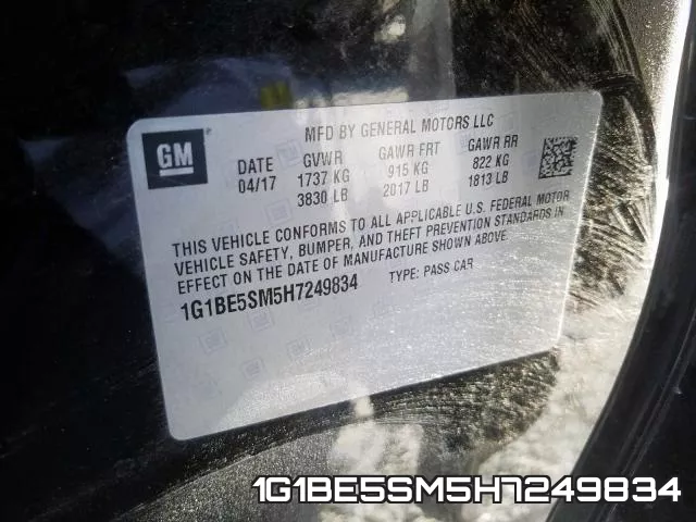 1G1BE5SM5H7249834 фото 2