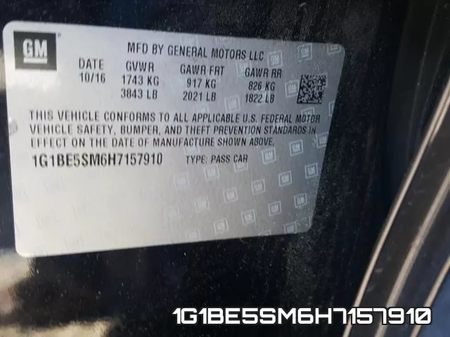 1G1BE5SM6H7157910 фото 2