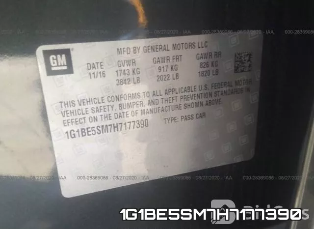1G1BE5SM7H7177390 фото 10