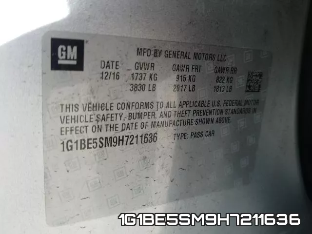 1G1BE5SM9H7211636 фото 2