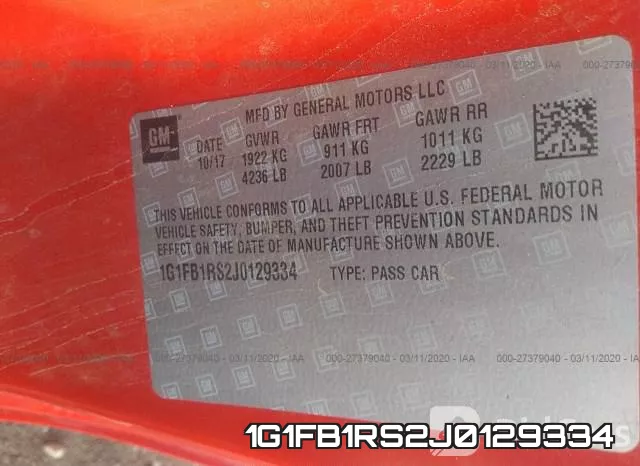 1G1FB1RS2J0129334 фото 10