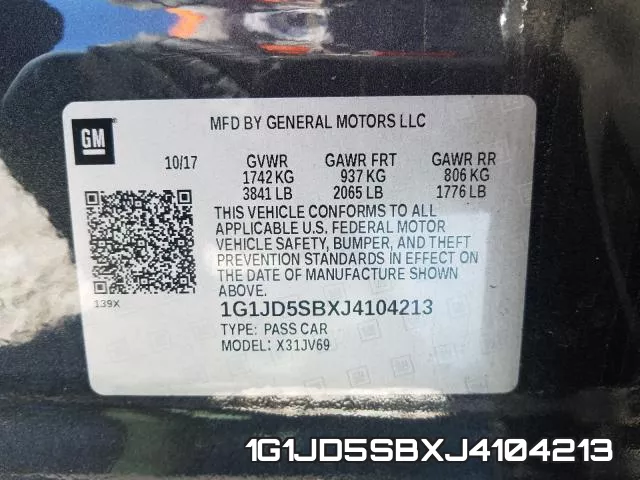 1G1JD5SBXJ4104213 фото 2