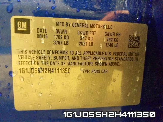 1G1JD5SH2H4111350 фото 2
