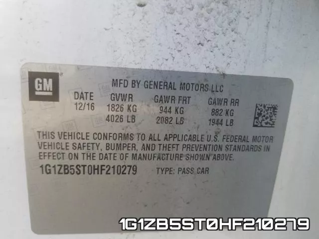 1G1ZB5ST0HF210279 фото 2