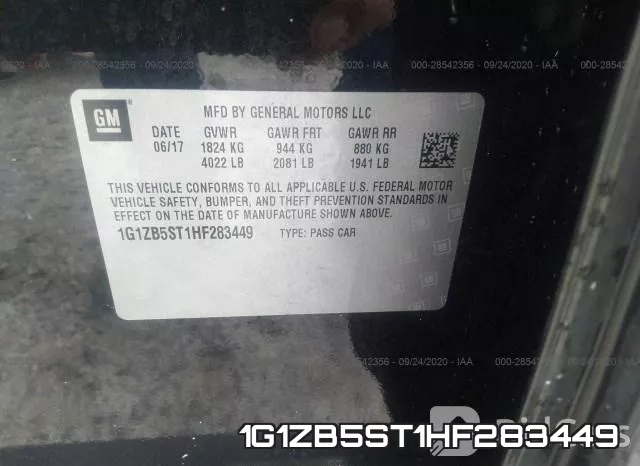 1G1ZB5ST1HF283449 фото 10