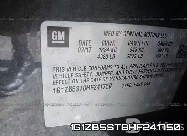 1G1ZB5ST8HF241750 фото 10