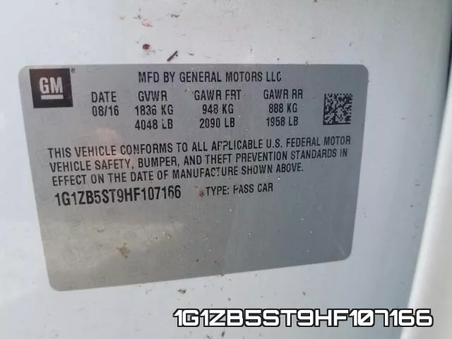 1G1ZB5ST9HF107166 фото 2