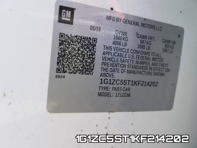 1G1ZC5ST1KF214202 фото 2