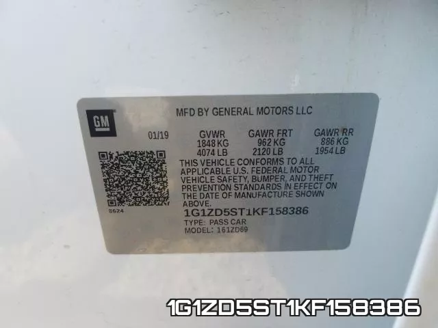 1G1ZD5ST1KF158386 фото 2