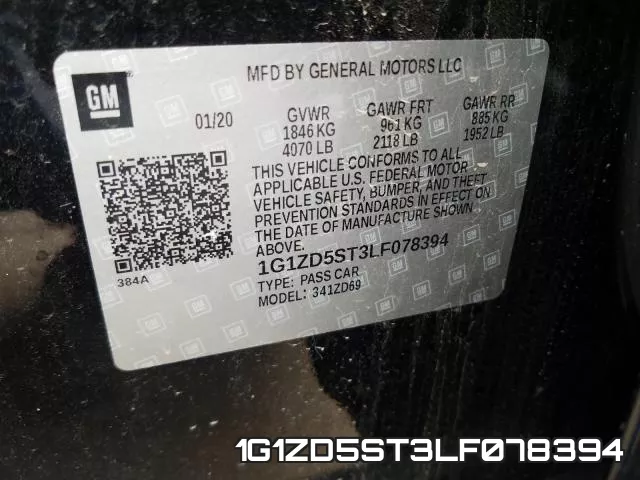 1G1ZD5ST3LF078394 фото 2