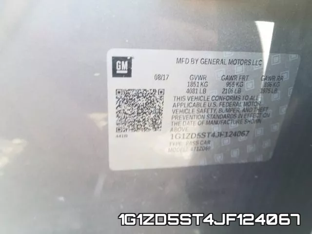 1G1ZD5ST4JF124067 фото 2