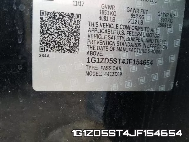 1G1ZD5ST4JF154654 фото 2