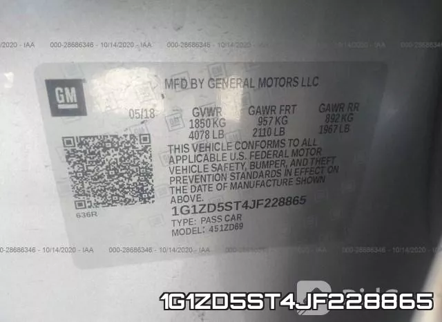 1G1ZD5ST4JF228865 фото 10