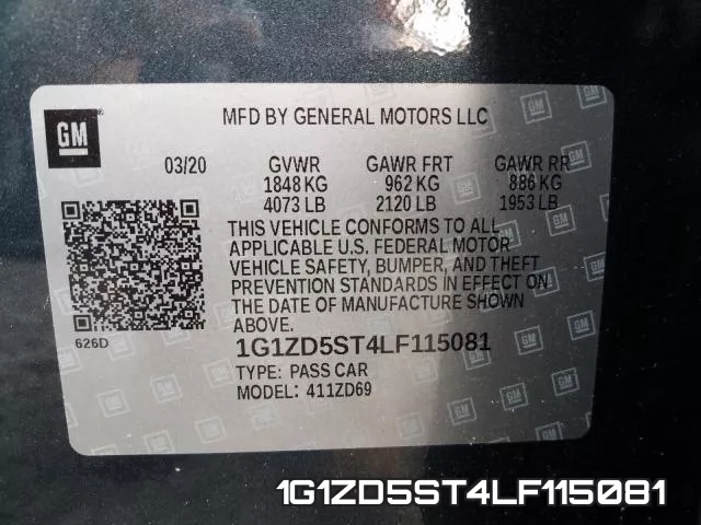 1G1ZD5ST4LF115081 фото 2