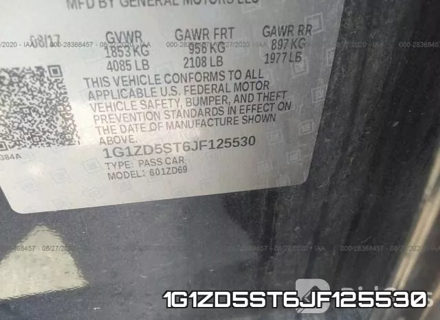 1G1ZD5ST6JF125530 фото 10
